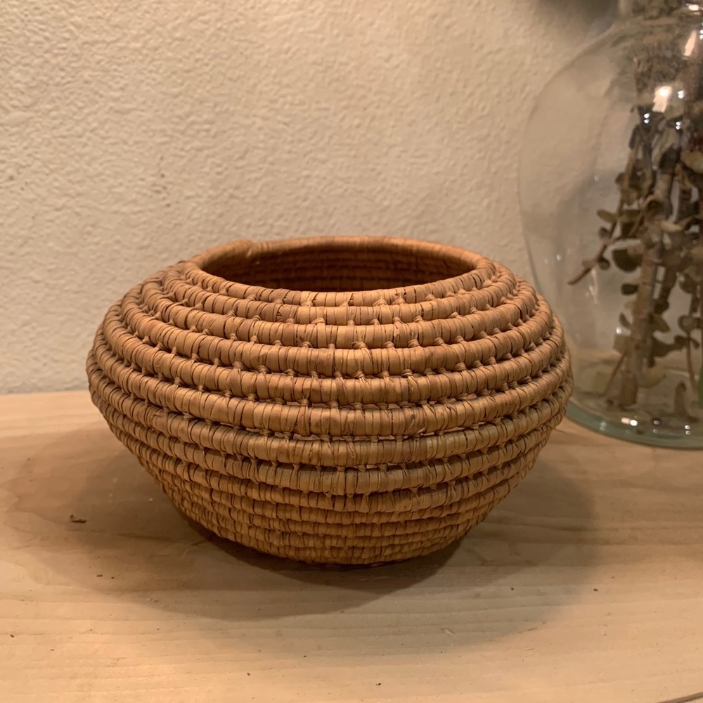 Hand woven basket
